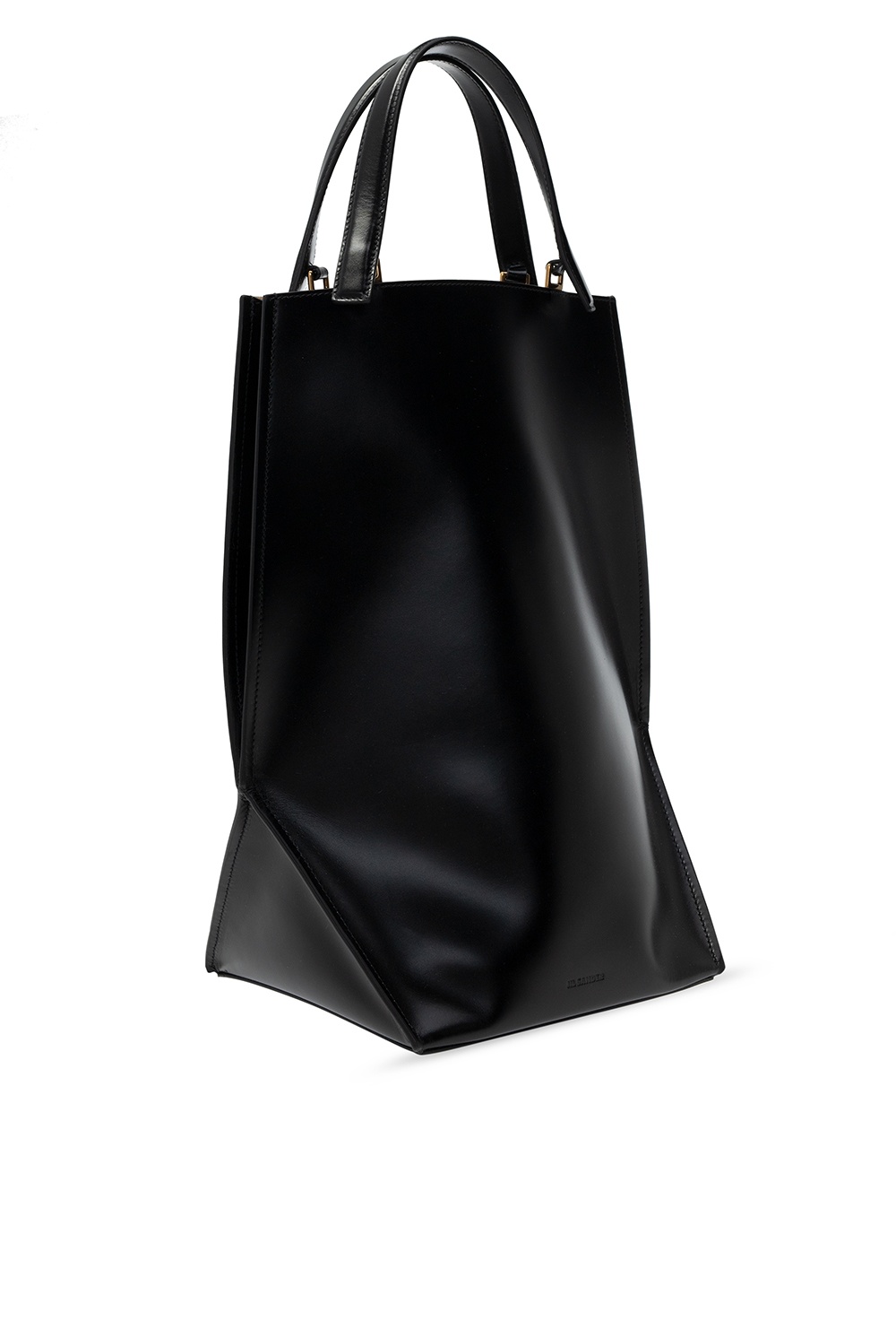 【JIL SANDER】ツヤ加工 フラップ ハンドバッグ＊送料/関税込み maido-selection_298-011